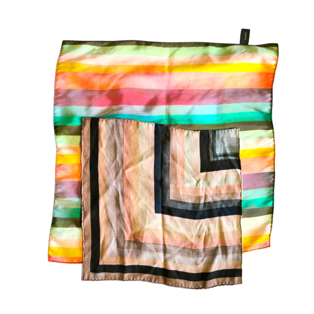 Rare! Paul Smith Designer Silk Luxury Square Scarves
